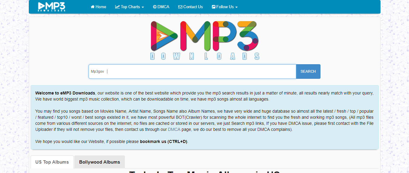 eMP3c - Free Unblocked Music Websites