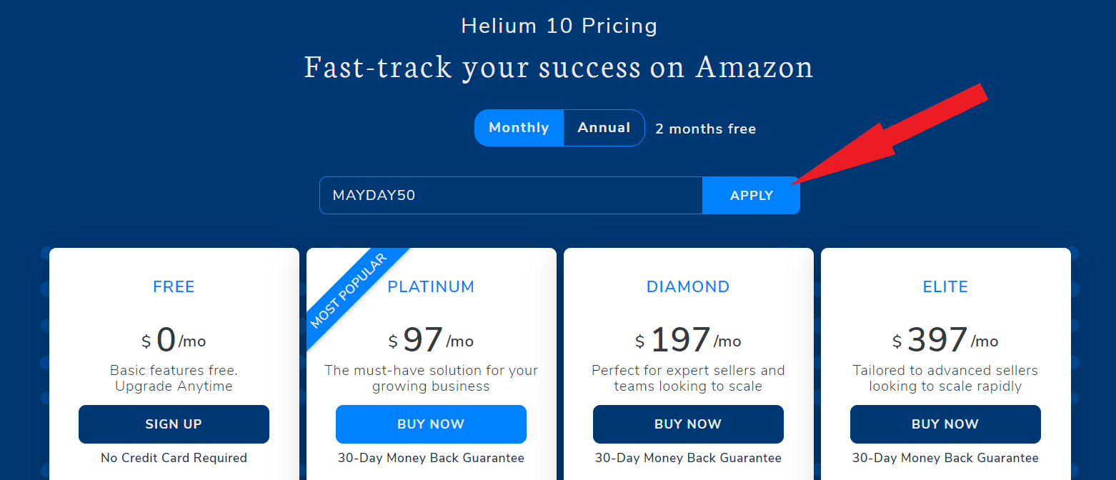 Helium 10 coupon page- helium 10 discount coupons