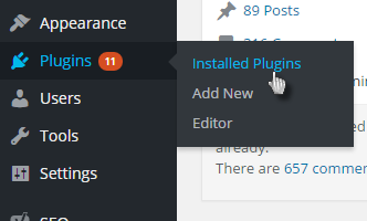 installed plugins