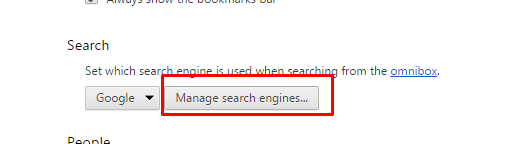 manage search engines