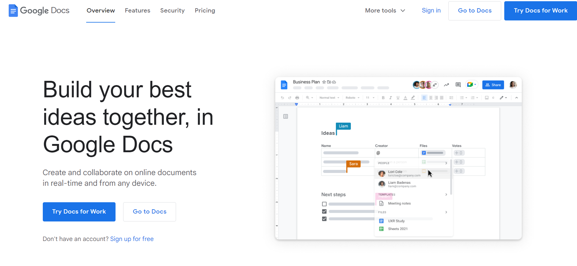 Best Microsoft Office Alternatives - Google Docs