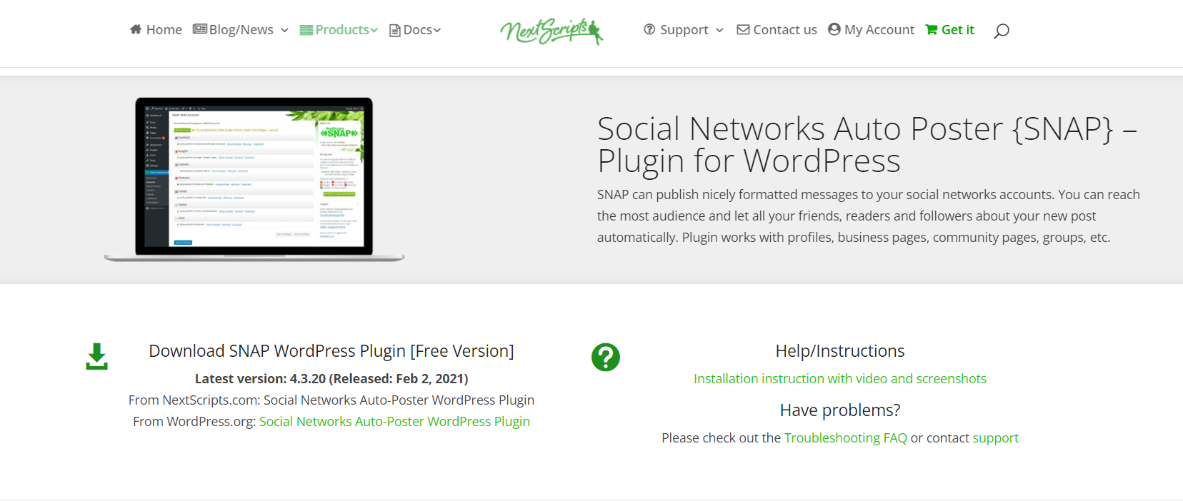 SNAP – Plugin for WordPress