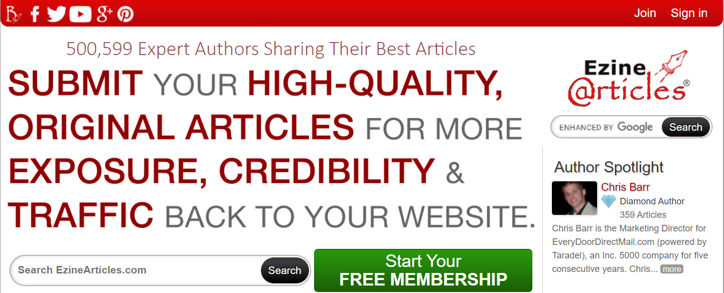 ezinearticles review- Ways To Earn Online Without A Blog