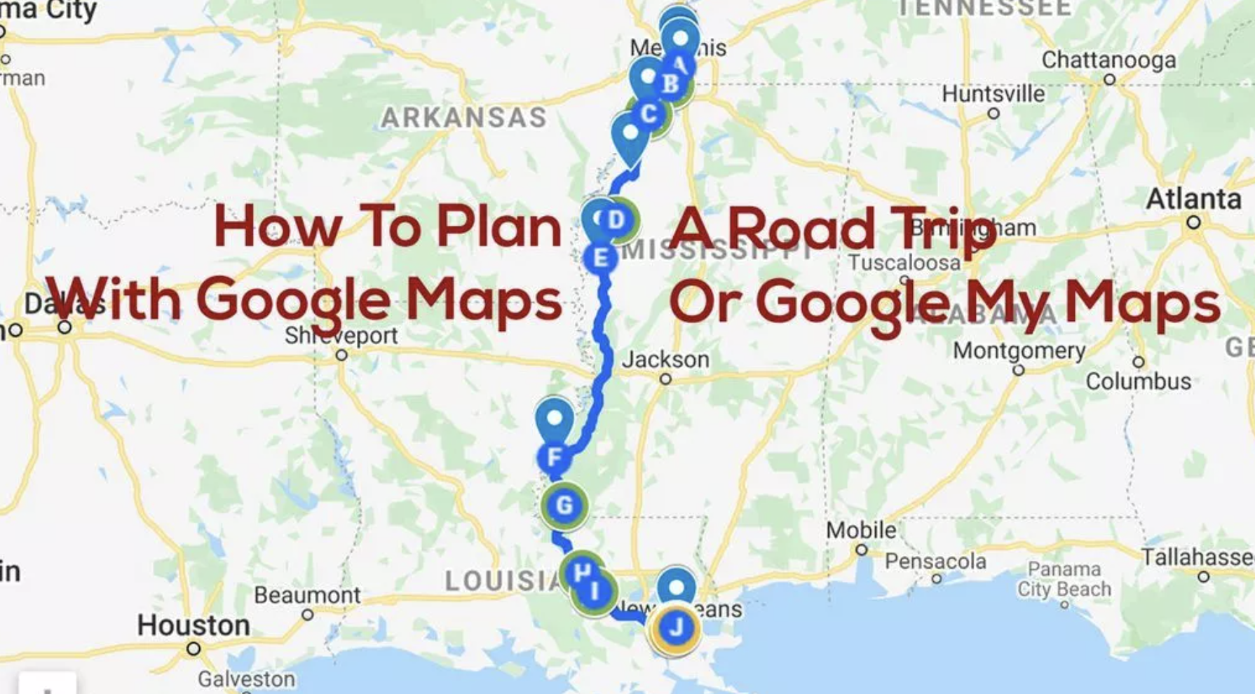 How to plan a road trip with google maps