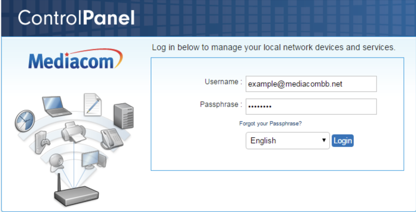 Mediacom router login