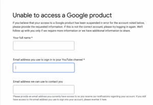Unable to access google account