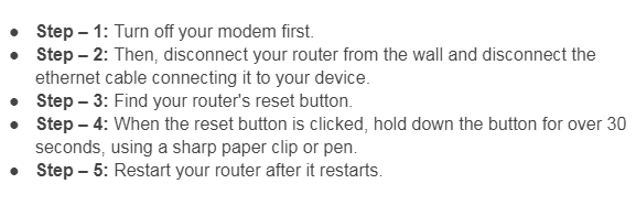 brighthouse router resetting