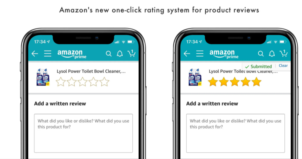 Amazon feedback rating system
