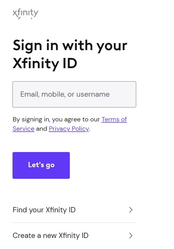 sign in : Xfinity Stream On Apple TV
