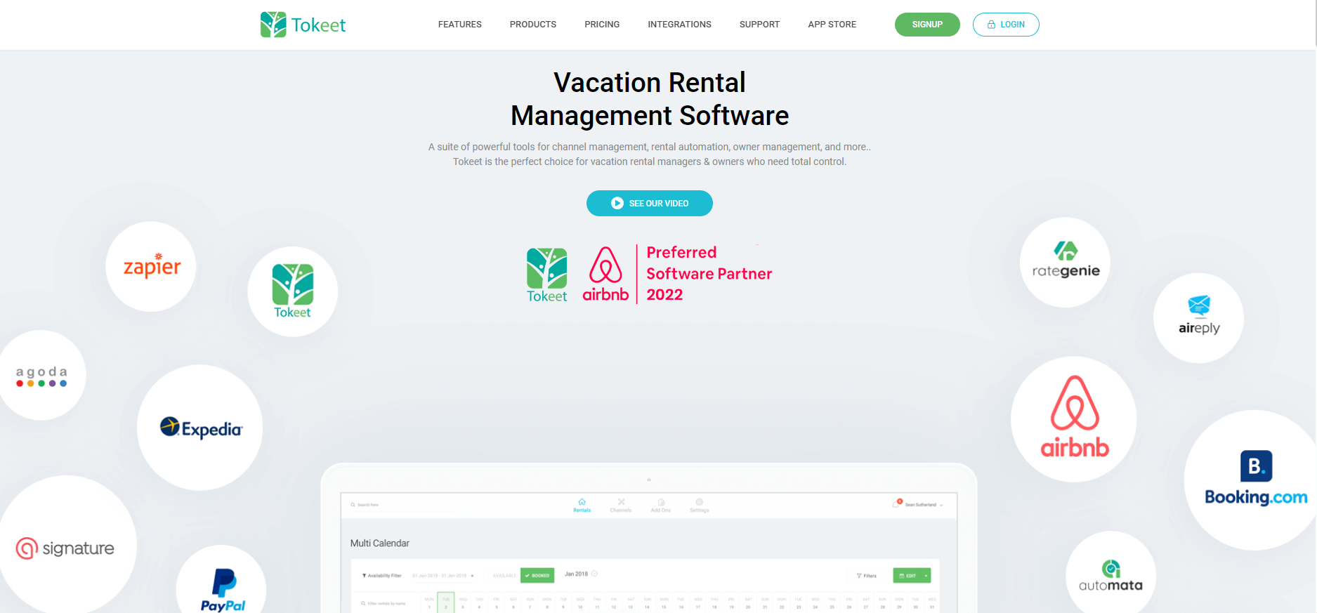Tokeet Overview - vacation rental website builder