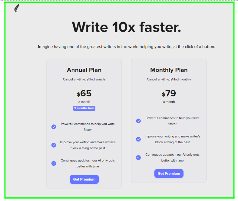Shortly AI Pricing plan