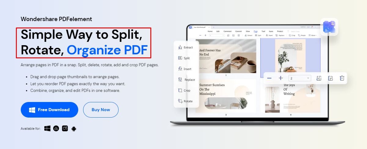 Wondershare Organize PDF Features