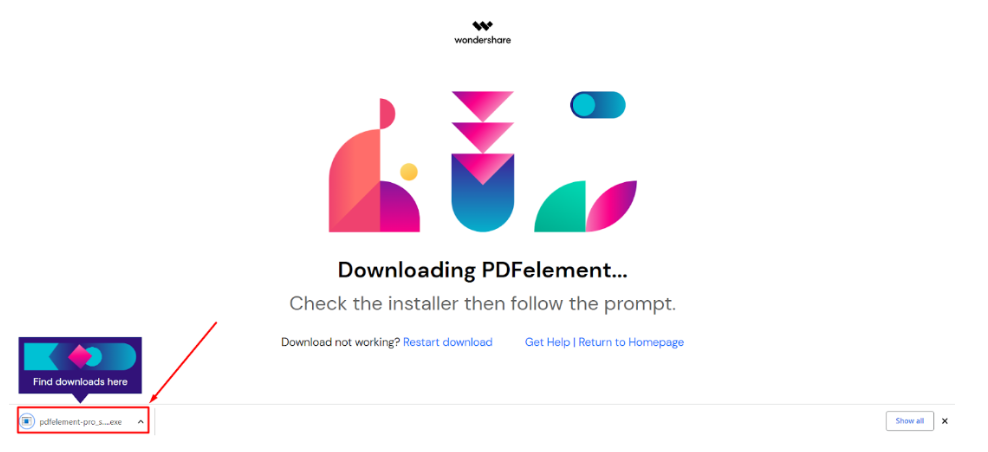 install Wondershare PDF Element on system