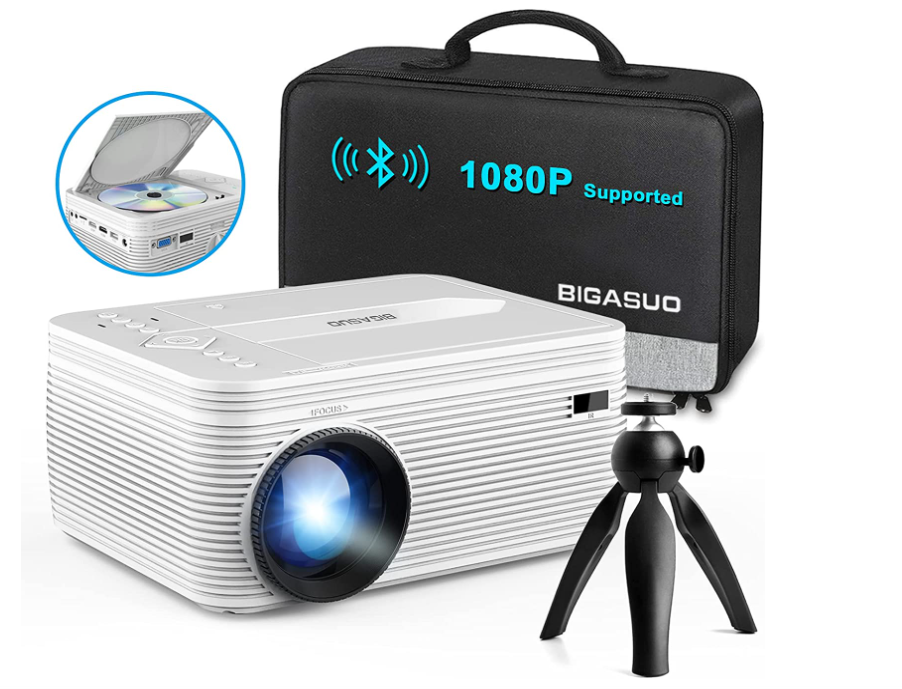 BIGASUO Full HD Bluetooth Projector