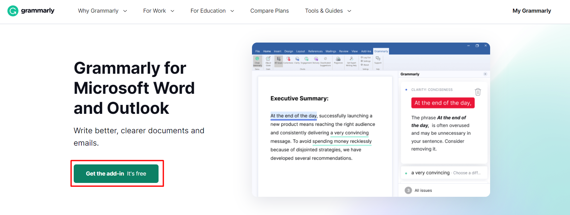 Grammarly Add-on for Microsoft Office 