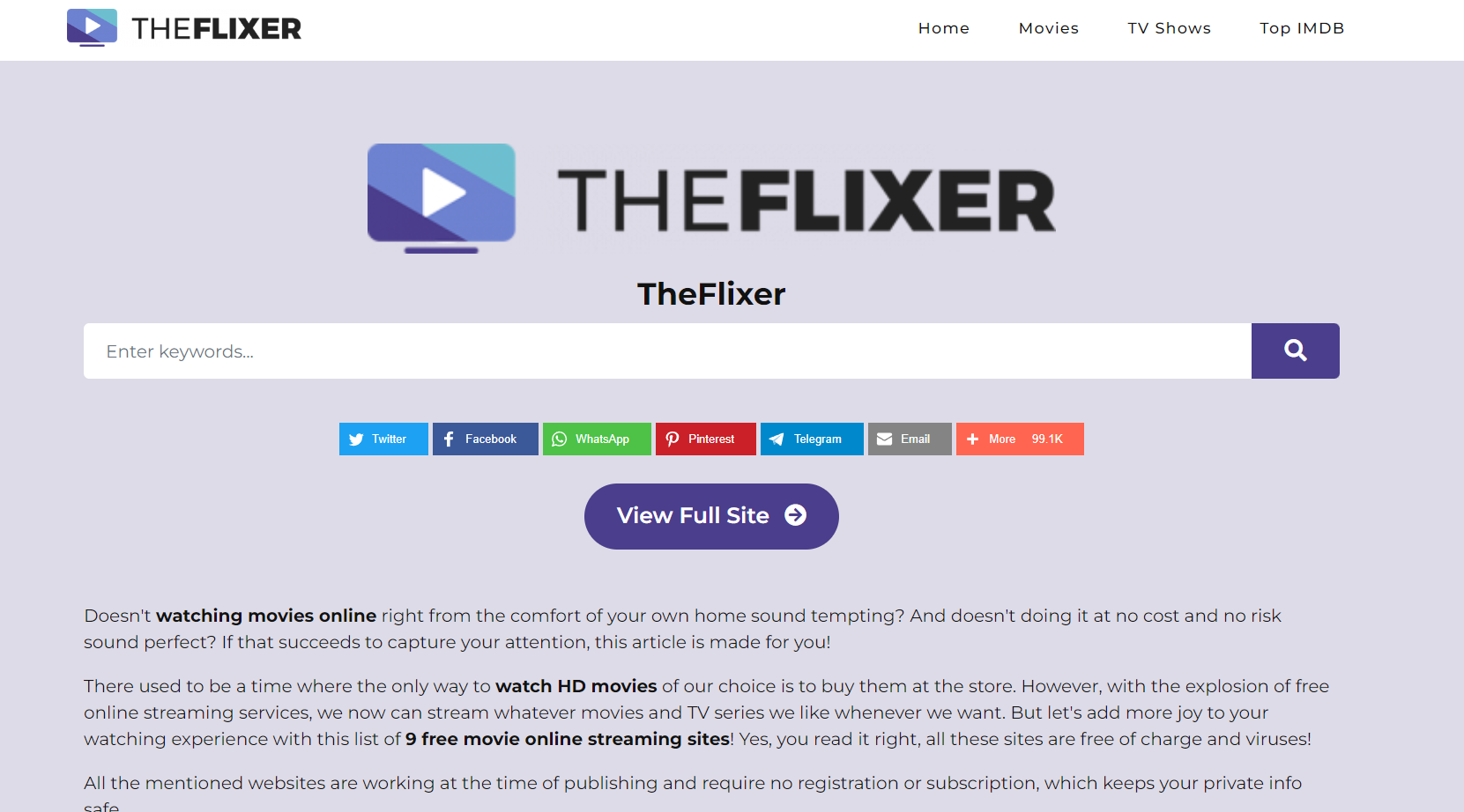 TheFlixer Overview