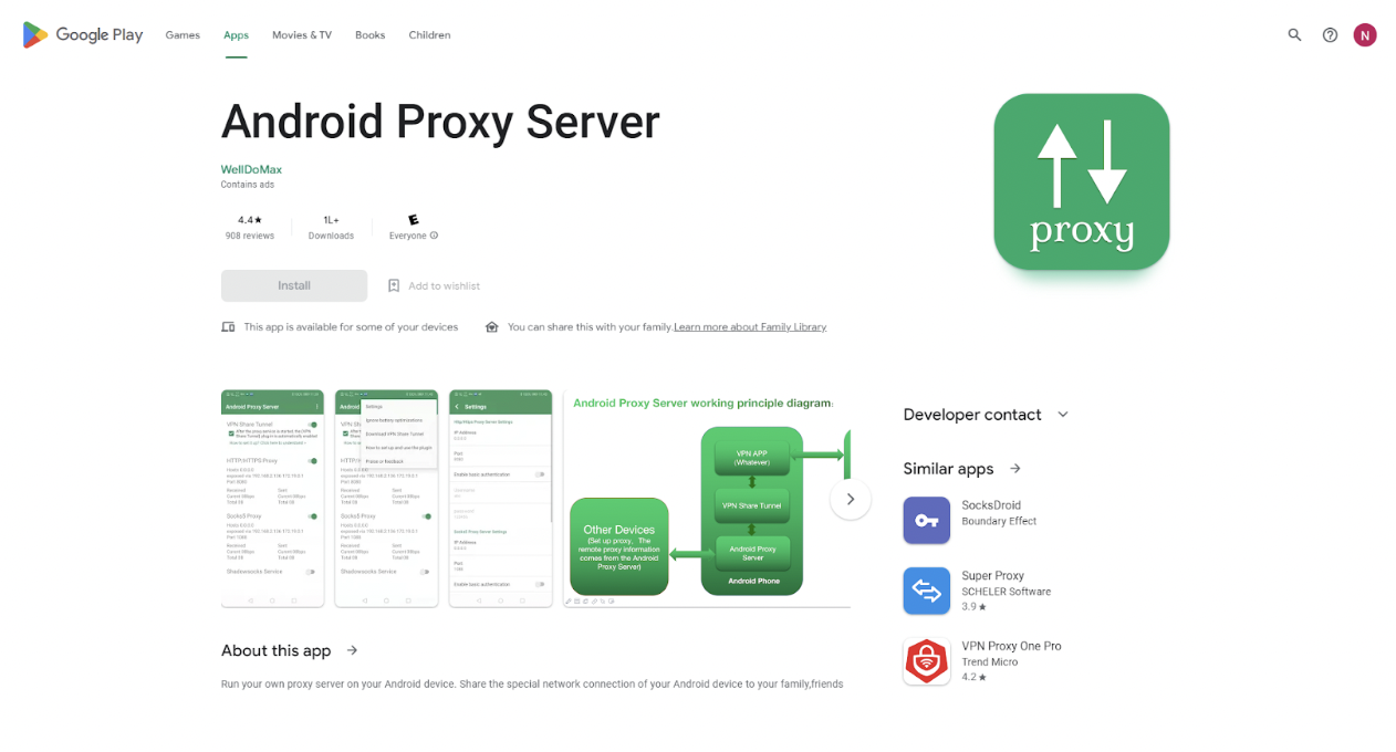 Android Proxy Server