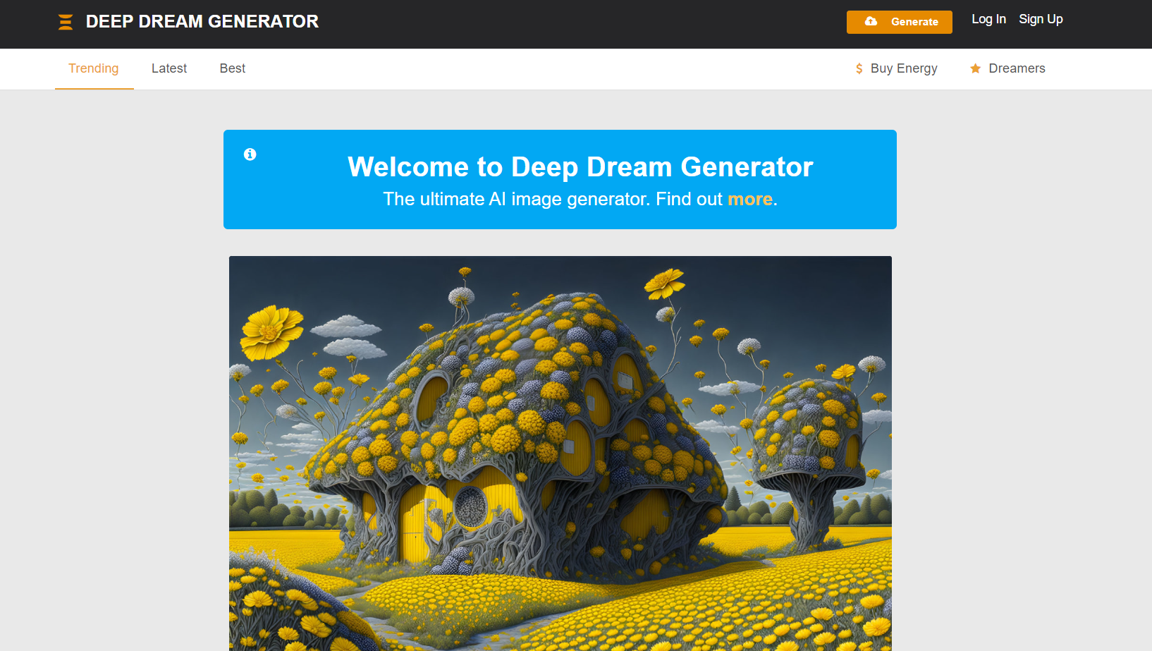 Deep Dream Generator Overview