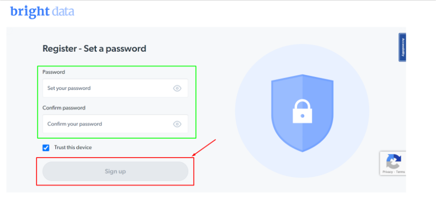 Fill up your password and click