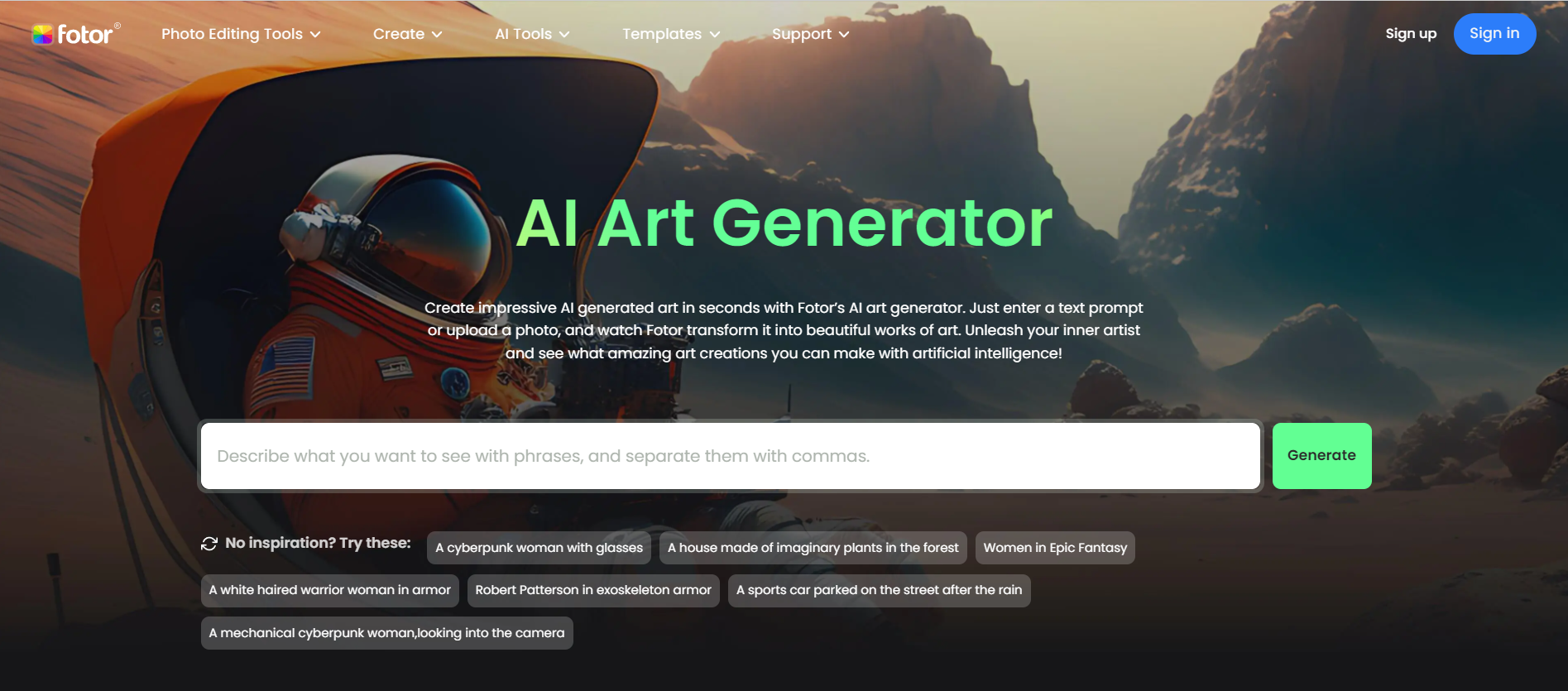 Fotor- Best AI ART Generators