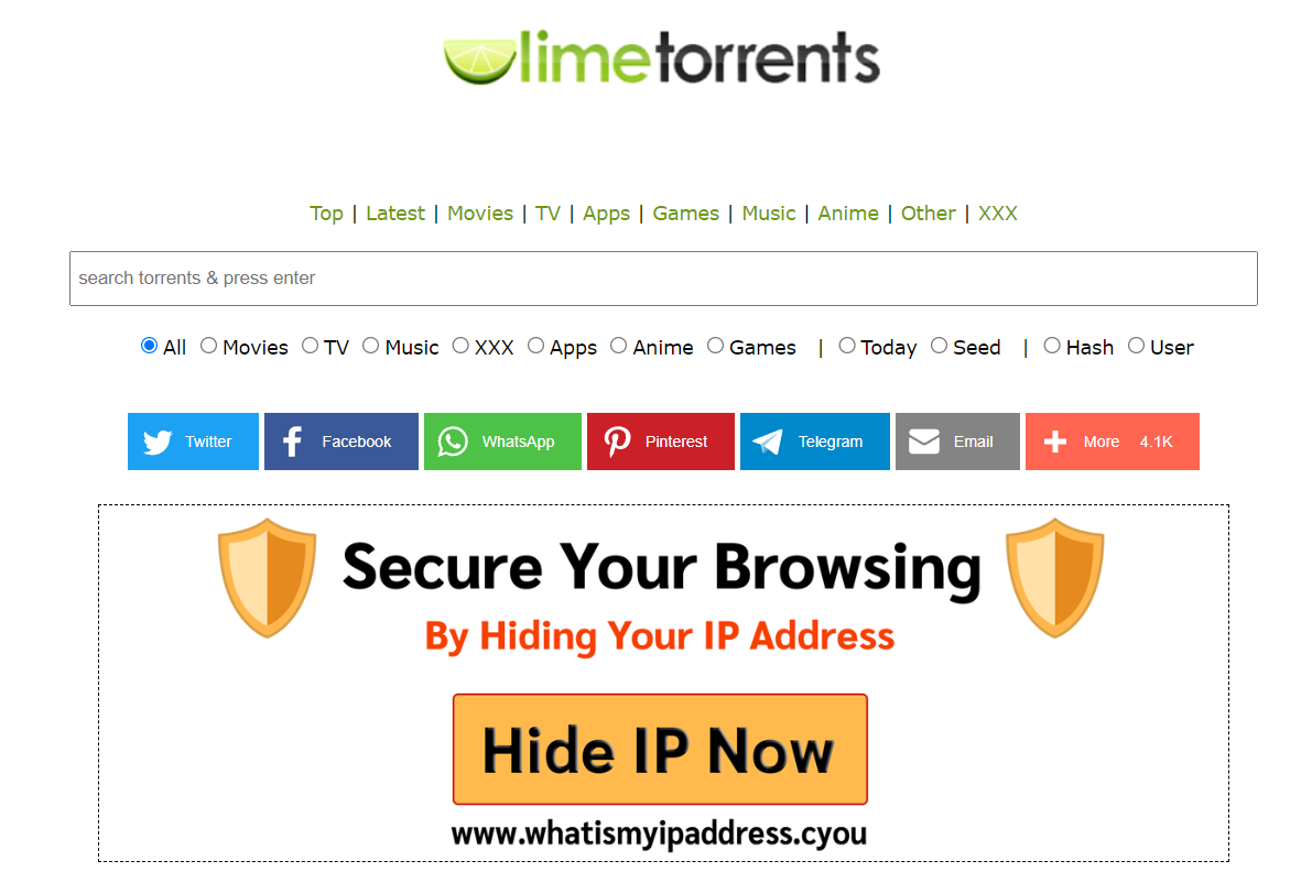 LimeTorrents Overview