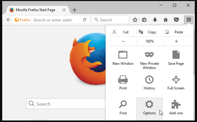 Turn on the Firefox browser