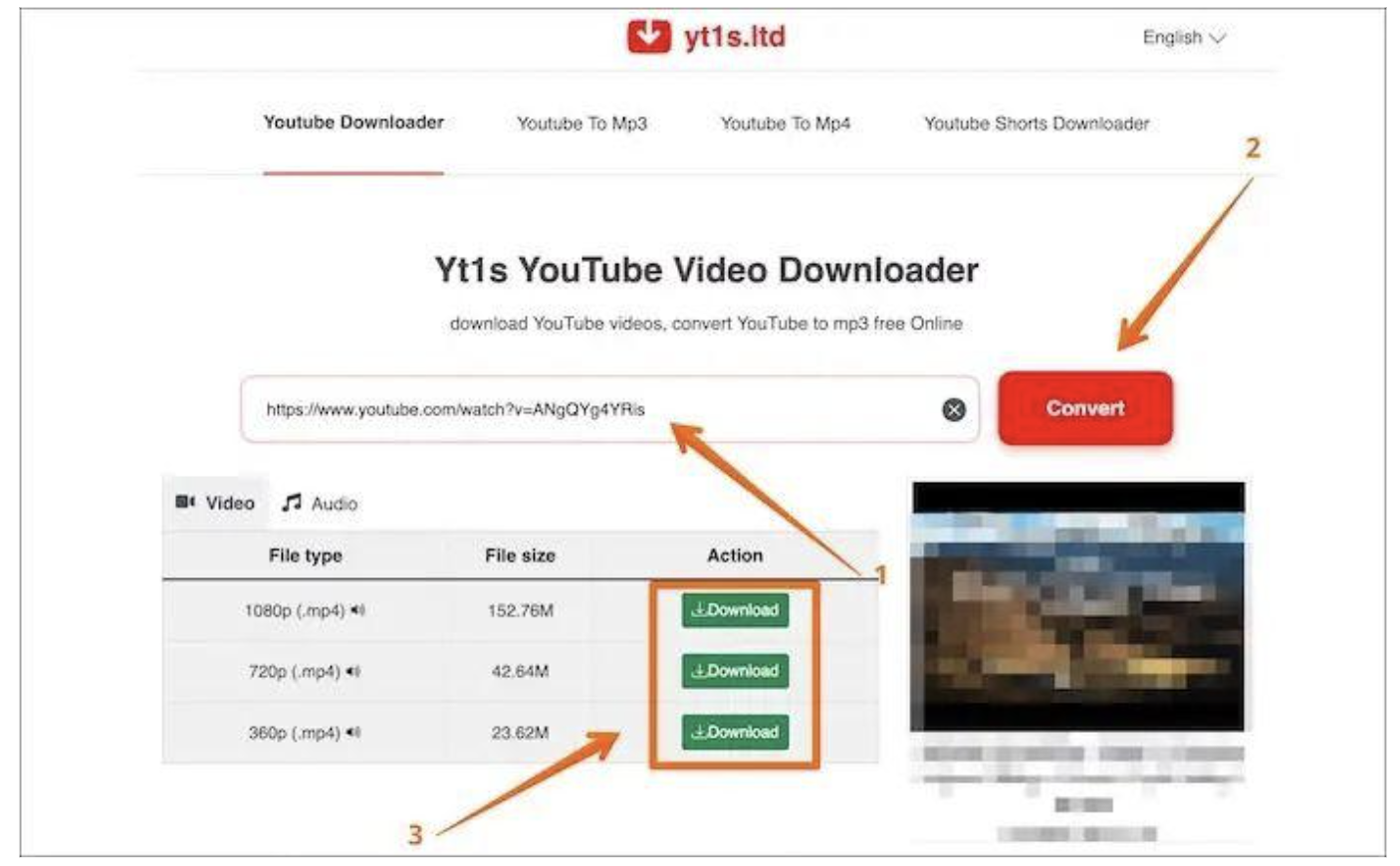 Download YouTube Audio using online tool