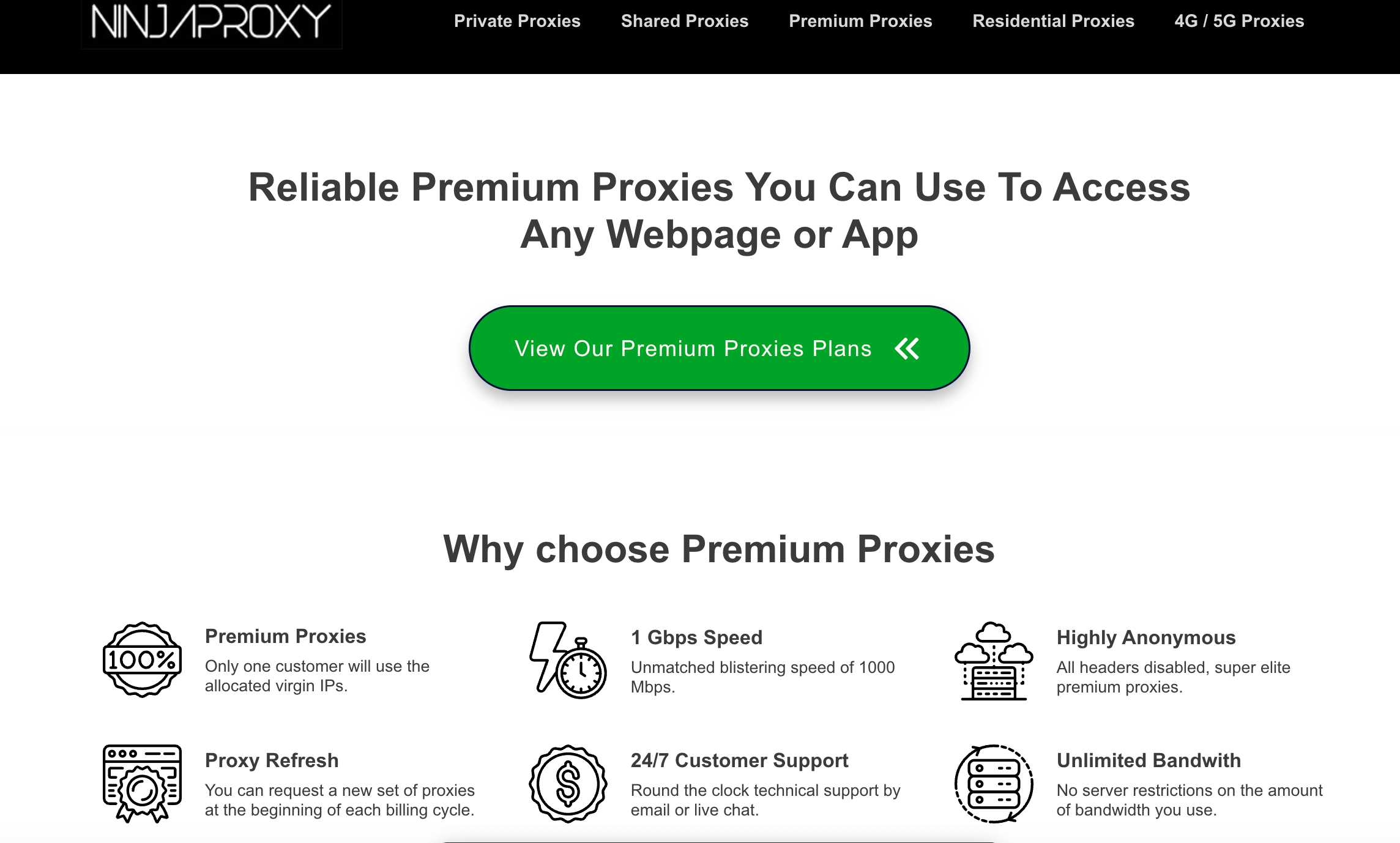 Premium Proxies Service By NinjaProxy