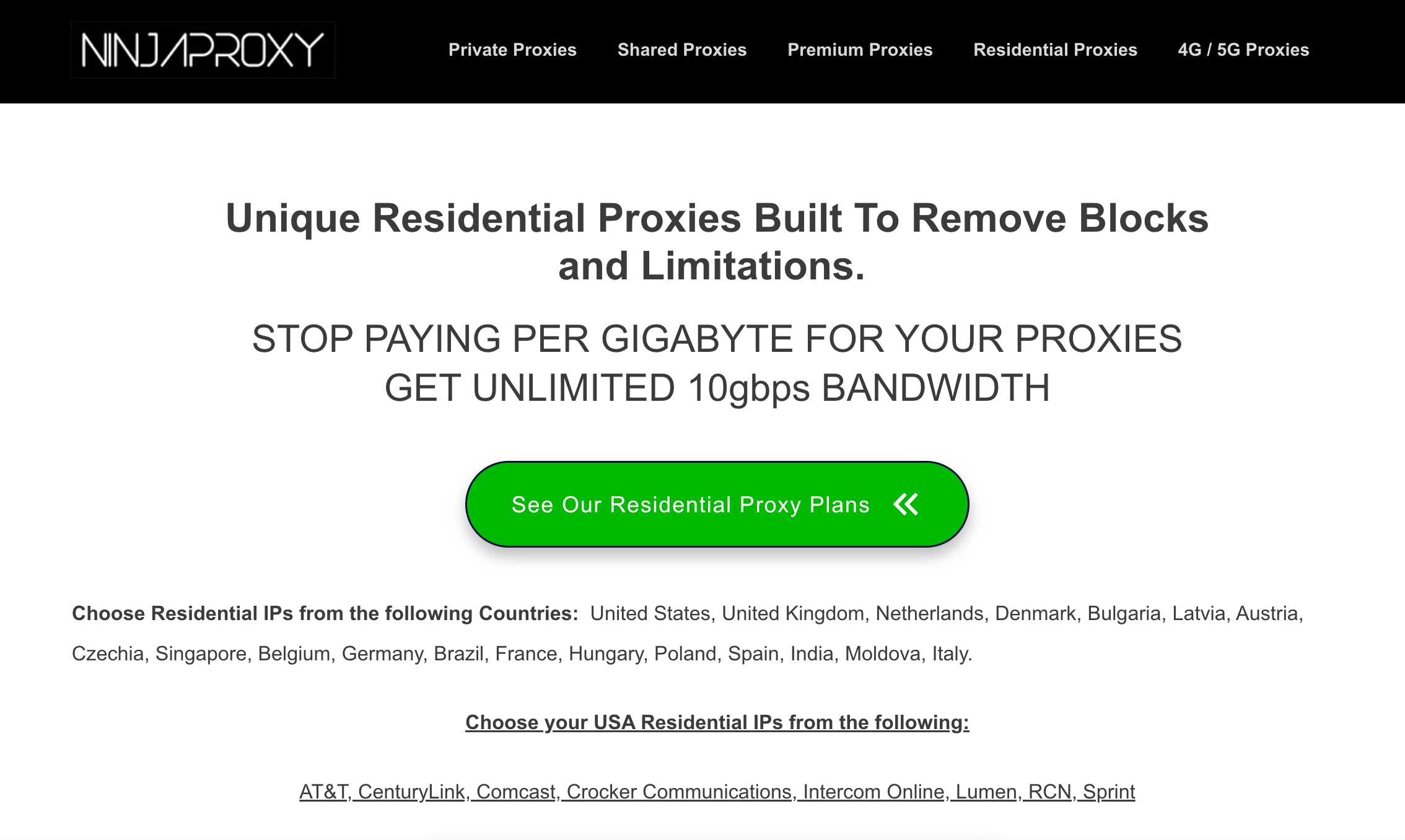 Residential Proxies Service By NinjaProxy