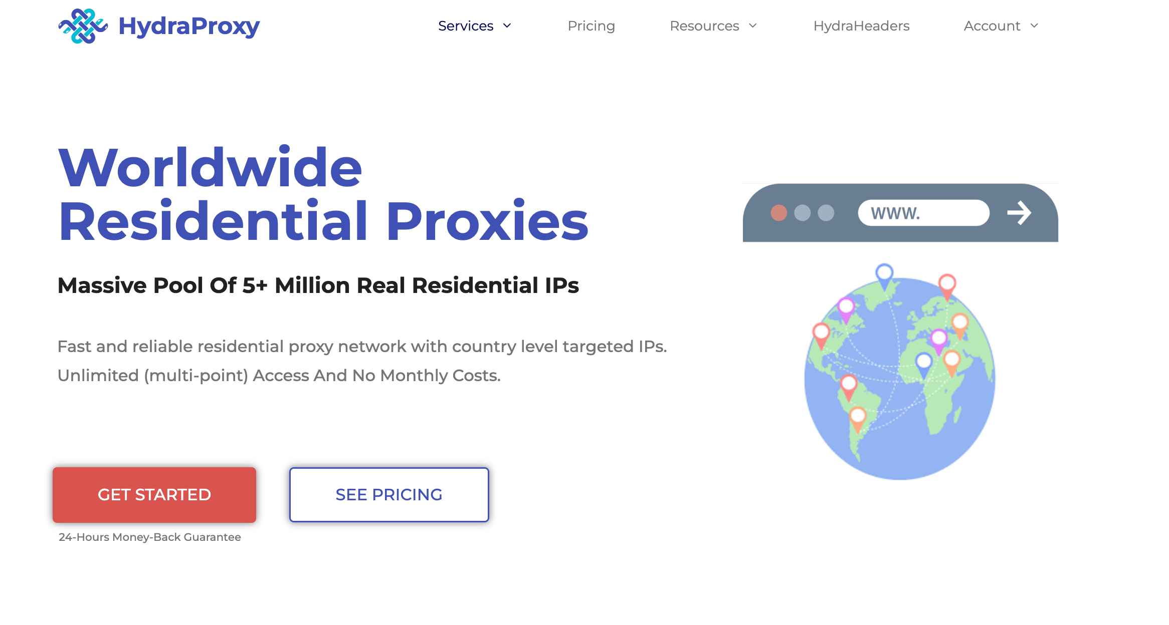 Residential Proxies offered by HydraProxy