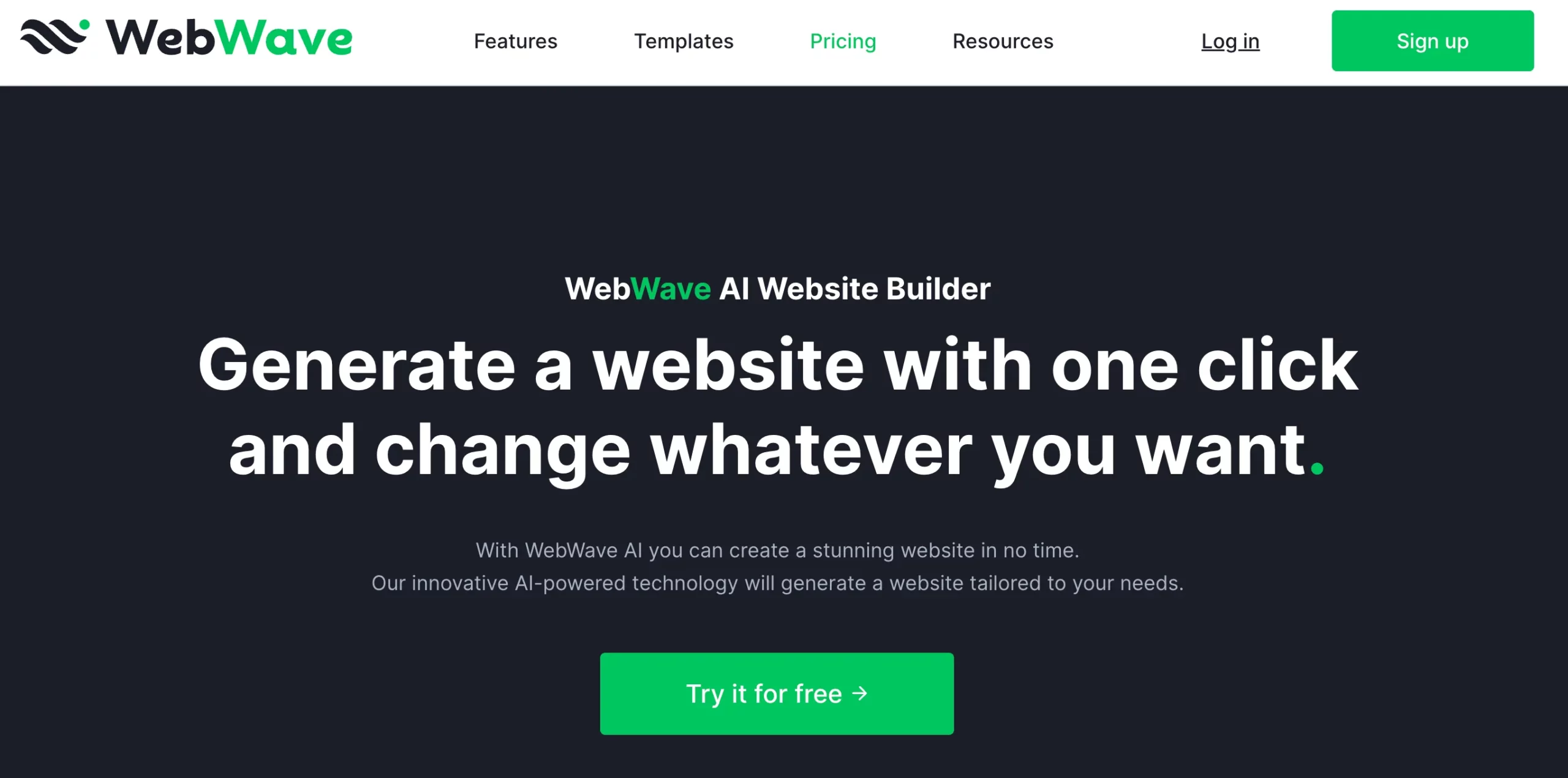 WebWave AI website builder