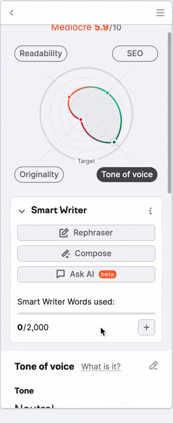 Tone of Voice Features