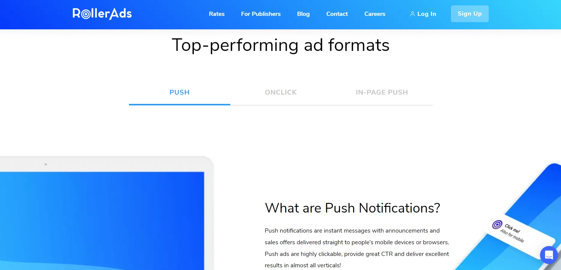 Top-Performing Ad Formats by RollerAds